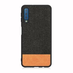 Защитный чехол UniCase Texture Style для Samsung Galaxy A7 2018 (A750) - Black / Brown