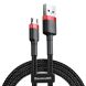 Кабель Baseus Cafule USB to MicroUSB (2.4A, 1m) CAMKLF-B91 - Black / Red. Фото 1 из 23