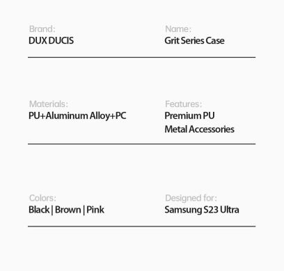 Защитный чехол DUX DUCIS Grit Series для Samsung Galaxy S23 Ultra - Black
