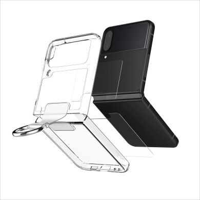 Защитный чехол Spigen (SGP) Thin Fit Ring My Sketch для Samsung Galaxy Flip 4 - Crystal Clear