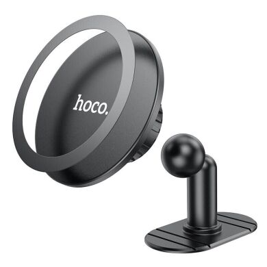 Автомобильный держатель Hoco H13 Fine Jade Ring (Center Console) - Black