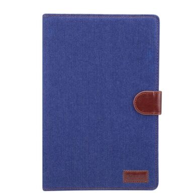 Чехол Deexe Jeans Style для Samsung Galaxy Tab S7 (T870/875) / S8 (T700/706) - Dark Blue