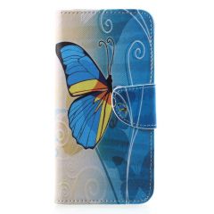 Чехол-книжка Deexe Color Wallet для Samsung Galaxy A6+ 2018 (A605) - Blue Butterfly