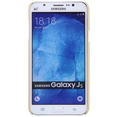 Пластиковая накладка NILLKIN Frosted Shield для Samsung Galaxy J5 (J500) + пленка - Gold