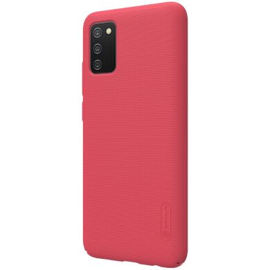 Пластиковый чехол NILLKIN Frosted Shield для Samsung Galaxy A02s (A025) - Red