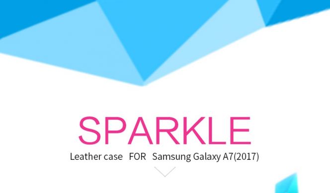 Чехол-книжка NILLKIN Sparkle Series для Samsung Galaxy A7 2017 (A720) - White