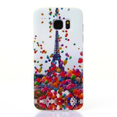 Силиконовая накладка Deexe Life Style для Samsung Galaxy S7 edge (G935) - Eiffel Tower