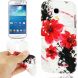 Силиконовая накладка Deexe Flower Pattern для Samsung Galaxy S4 mini (i9190) - Red Flower. Фото 1 из 5
