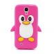 Силиконовая накладка Deexe Penguin Series для Samsung Galaxy S4 (i9500) - Pink. Фото 2 из 5