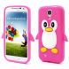 Силиконовая накладка Deexe Penguin Series для Samsung Galaxy S4 (i9500) - Pink. Фото 1 из 5