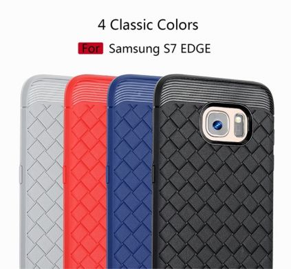 Силиконовый чехол UniCase Weaving Pattern для Samsung Galaxy S7 Edge (G935) - Red