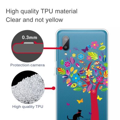 Силіконовий (TPU) чохол Deexe Pretty Glossy для Samsung Galaxy A02 (A022) / M02 - Lace Flower