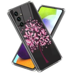 Силіконовий (TPU) чохол Deexe Pretty Glossy для Samsung Galaxy A35 (A356) - Pink Flowers