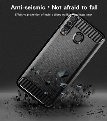 Силиконовый (TPU) чехол MOFI Carbon Fiber для Samsung Galaxy M30 (M305) / A40s (A407) - Black