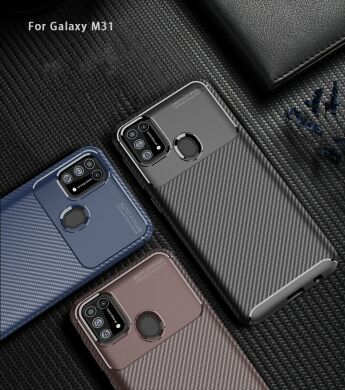 Защитный чехол Deexe Fusion для Samsung Galaxy M31 (M315) - Blue