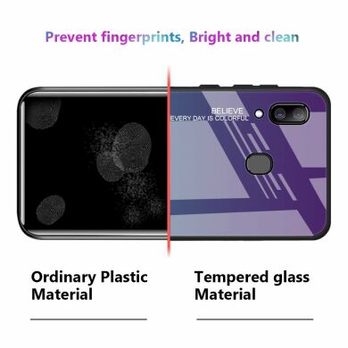 Защитный чехол Deexe Gradient Color для Samsung Galaxy A30 (A305) / A20 (A205) - Purple / Blue