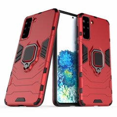 Защитный чехол Deexe Hybrid Case для Samsung Galaxy S21 Plus - Red