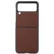 Защитный чехол Deexe Leather Case для Samsung Galaxy Flip 3 - Brown. Фото 1 из 3
