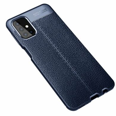 Защитный чехол Deexe Leather Cover для Samsung Galaxy M31s (M317) - Blue