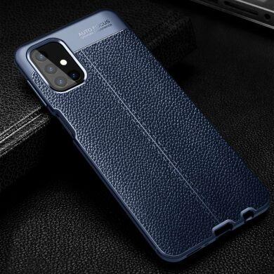 Защитный чехол Deexe Leather Cover для Samsung Galaxy M31s (M317) - Blue