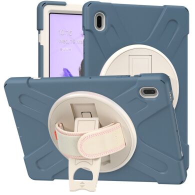 Защитный чехол Deexe Rotation Hybrid для Samsung Galaxy Tab S7 FE (T730/T736) - Cornflower Blue