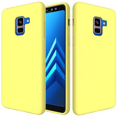 Защитный чехол Deexe Silicone Case для Samsung Galaxy A8+ (A730) - Yellow