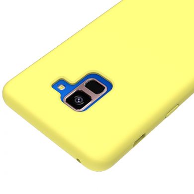 Защитный чехол Deexe Silicone Case для Samsung Galaxy A8+ (A730) - Yellow