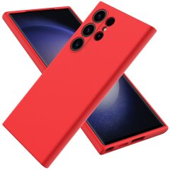 Захисний чохол Deexe Silicone Case для Samsung Galaxy S24 Ultra - Red