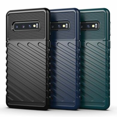 Защитный чехол Deexe Thunder Series для Samsung Galaxy S10 (G973) - Blue