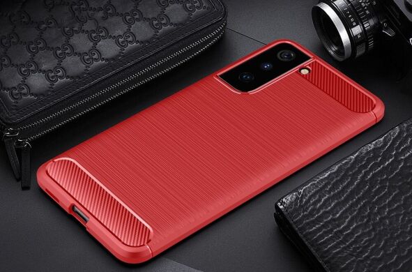 Защитный чехол UniCase Carbon для Samsung Galaxy S21 - Red