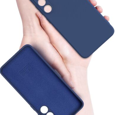 Защитный чехол X-LEVEL Delicate Silicone для Samsung Galaxy S23 Ultra (S918) - Dark Blue