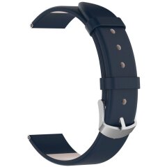 Ремешок Deexe Leather Strap для часов с шириной крепления 18 мм - Dark Blue