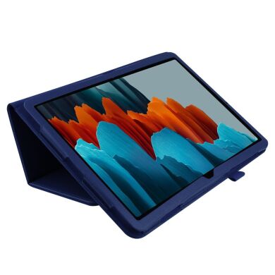 Чехол Deexe Folder Style для Samsung Galaxy Tab S7 Plus (T970/975) / S8 Plus (T800/806) - Dark Blue