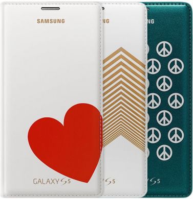 Чехол Flip Wallet Craft Style для Samsung Galaxy S5 (G900) EF-WG900R - Colorful Stripes