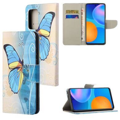 Чехол-книжка Deexe Color Wallet для Samsung Galaxy A53 - Blue Butterfly