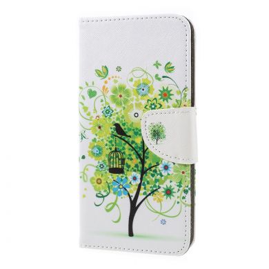 Чехол-книжка Deexe Color Wallet для Samsung Galaxy A7 2018 (A750) - Green Tree