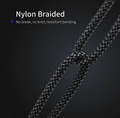 Дата-кабель ESSAGER Nylon Braided Type-C (1m) - Blue