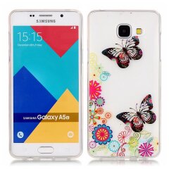Силиконовый (TPU) чехол Deexe Pretty Glossy для Samsung Galaxy A5 2016 (A510) - Butterfly Pattern
