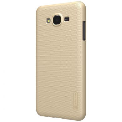 Пластиковый чехол NILLKIN Frosted Shield для Samsung Galaxy J7 (J700) / J7 Neo (J701) - Gold