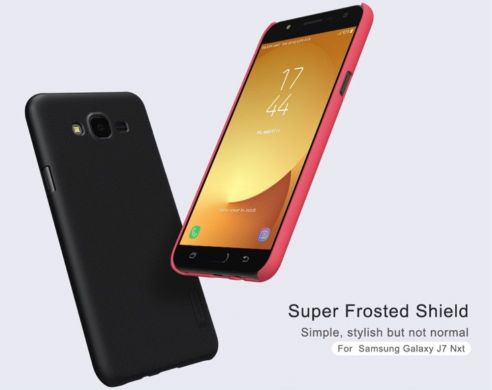 Пластиковый чехол NILLKIN Frosted Shield для Samsung Galaxy J7 (J700) / J7 Neo (J701) - Red