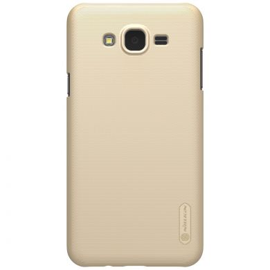 Пластиковый чехол NILLKIN Frosted Shield для Samsung Galaxy J7 (J700) / J7 Neo (J701) - Gold