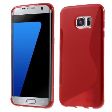 Силиконовая накладка Deexe S Line для Samsung Galaxy S7 edge (G935) - Red