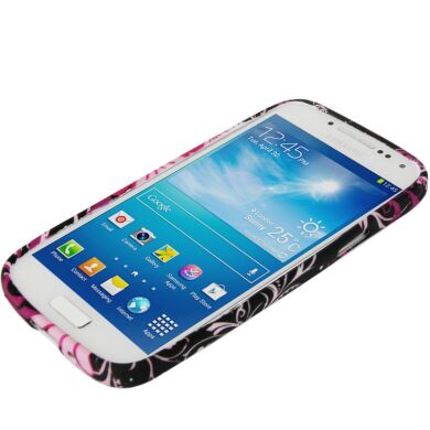 Силиконовая накладка Deexe Flower Pattern для Samsung Galaxy S4 mini (i9190) - Butterfly in Flowers