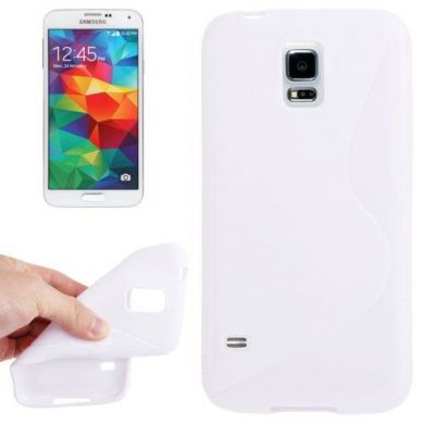Силиконовая накладка Deexe S Line для Samsung Galaxy S5 (G900) - White