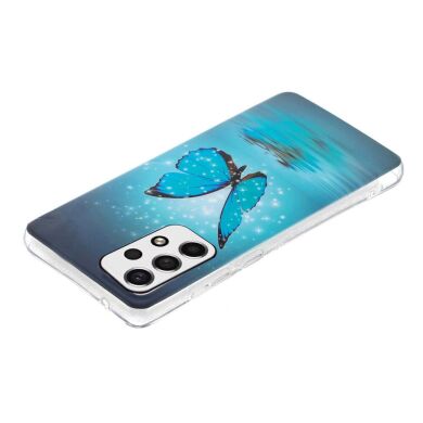 Силиконовый (TPU) чехол Deexe LumiCase для Samsung Galaxy A53 - Blue Butterfly