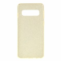 Силиконовый (TPU) чехол UniCase Glitter Cover для Samsung Galaxy S10 (G973) - Gold