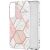 Защитный чехол Deexe Marble Pattern для Samsung Galaxy S22 - White / Pink