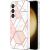 Защитный чехол Deexe Marble Pattern для Samsung Galaxy S24 Plus - White / Pink
