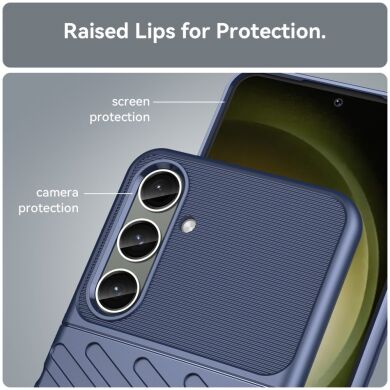 Защитный чехол Deexe Thunder Series для Samsung Galaxy S24 Plus - Blue