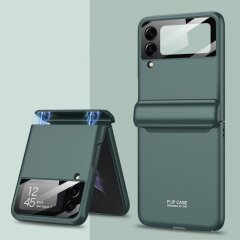 Защитный чехол GKK Magnetic Cover для Samsung Galaxy Flip 3 - Midnight Green